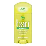 Ban Invisible Solid Antiperspirant and Deodorant, Unscented, 2.6 Ounce (Pack of 5)