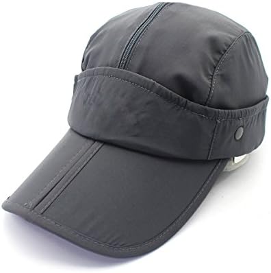 Fodable Baseball Cap Visor Sun Hat Light Weight Quick Dry Run Cap Fishing Sun Hat (deep grey)