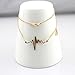 SHINYSO 18K Rose Gold Plated Forever Love Stainless Steel Cardiogram Heartbeat Short Paragraph Necklace