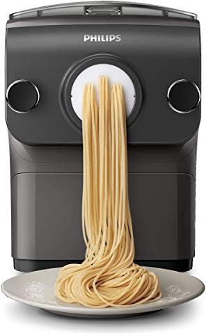 Philips HR2382/15 Machine à pâtes automatique, balance intégrée, 8 disques de forme, Gris - Livre de recettes uniquement disponible en Anglais, Allemand et Italien - Cuisine A Vivre Philips HR2382/15 Machine à pâtes automatique, balance intégrée, 8 disques de forme, Gris - Livre de recettes uniquement disponible en Anglais, Allemand et Italien