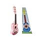RuiyiF Kids Guitar for Girls Boys Beginners, Toy Acoustic Guitar for Toddlers 6 Steel String with Pick 21 Inch -Pink