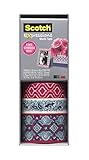 Scotch Expressions Washi Tape, Multi-Pack with Storage Box, Pink/Flower/Pink Lace, 3 Rolls (C317-3PK-QUAT)