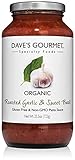 Dave's Gourmet Organic Roasted Garlic and Sweet Basil Pasta Sauce, Pack of 3