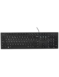 DELL - Teclado de escritorio con cable USB multimedia, en inglés, Modelo: KB216. (Idioma español no garantizado), Negro