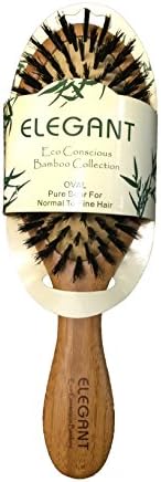 Elegant Eco Conscious Bamboo Collection- Oval Pure Boar for Normal to Fine Hair