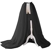 UATULT Detachable Wedding Train Only Length 66" Wedding Maxi Tulle Skirts Floor Length Overskirt for Bridal Party