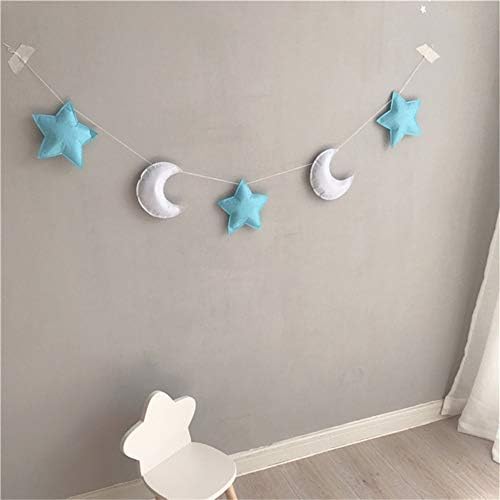 Bokze Nordic Cute Stars Hanging Ornaments Banner Bunting Wall Hanging Decoration Kids Room Decor Photography Props