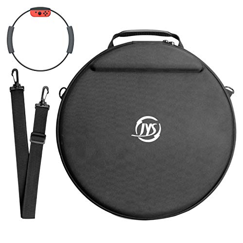 Carrying Case for Ring-Con Leg Strap and Nintendo Switch Console, Hard Shell Travel and Storage Case for Charging Cable, Charger, Dock and Nintendo Switch Accessories, Built-in 8 Game Cards Storage