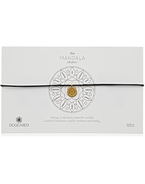 Small Center Circle Mandala Pendant On Black Leather Cord Chain Necklace, 12.5