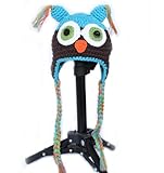 Newborn Baby Boy Girl Ear Flap Hat Knitted Cap Handmade Beanie