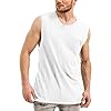 BUZHIDAO Onderhemd heren tank top ronde hals mouwloos onderhemd zomer dun en ademend sporttop sneldrogend fitness…