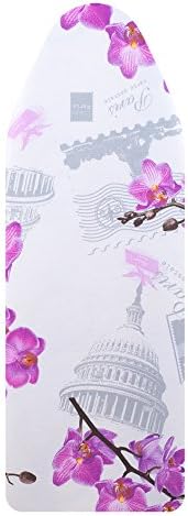 VieveMar Premium Ironing Board Cover, Save 40% Ironing TIME, Thick Padding with Cotton, Foam and Felt Pad, Easy FIT with Drawstring, Heat Reflective. Fits Boards 15" x 48" (Orchid)