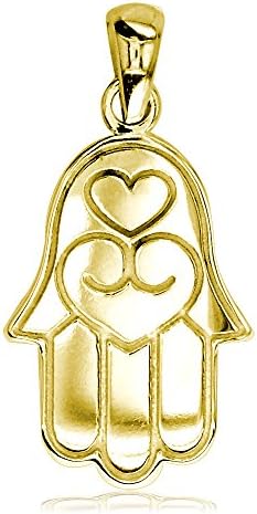 SZIROMedium Hamsa, Hand of God Charm in 14K Yellow Gold