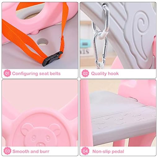 Sdoveb 3-in-1 Playing Baskets Slide Swing Combination Toddler Mountaineering and Swing Set Suitable for 3-9 Years Old… - Image 8
