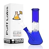 Labs Glass Water Perc Device Blue Beaker 8.5 inch