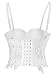 Charmian Women's Punk Goth Floral Lace Bustier Corset Party Bralet Crop Top