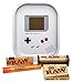 Bundle - 5 Items - RAW Classic 1 1/4 Rolling Papers, 79mm Roller, Pre-Rolled Tips with Leaf Lock Gear Mini Rolling Tray (Portable Game) and Hippie Butler Kewl Tube