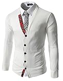 TheLees Mens Casual Slim Fit Check Patched 52 Cardigan