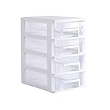 STOBOK Plastic Storage Bins Storage Drawer, 4