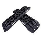X-BULL New Recovery Traction Tracks Sand Mud Snow Track Tire Ladder 4WD (3Gen, Black)