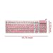 CHINFAI External Keyboard for Laptop Silicone Roll Up Folding Travel Portable Wired USB Keyboard for Tablet Computer PC (Pink)