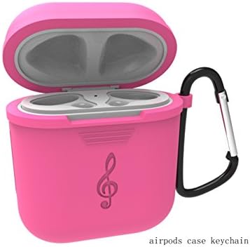 For Apple Airpods Case,High Qualified,High Tensile Strength Silicone Shock Proof Protective Airpods Cover. One comes with Keychain Airpods Case for Apple Airpods Accessories. Musical LOGO Design.