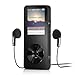 AGPtEK 16GB Portable MP3 Player(Expandable Up to 128GB), Music Player/Voice Recorder/FM Radio with HD Headphone and Adjustable Sport Armband, M28, Black