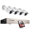 ZOSI 8CH 5MP Lite Home Security Camera System Outdoor with 1TB Hard Drive,H.265+ 8 Channel Wired DVR with 4pcs 1080P…