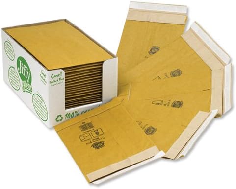 Jiffy Green Padded Bags with Kraft Outer and Recycled Paper Cushioning No.1 165x280mm Ref 01900 [Pack 25]