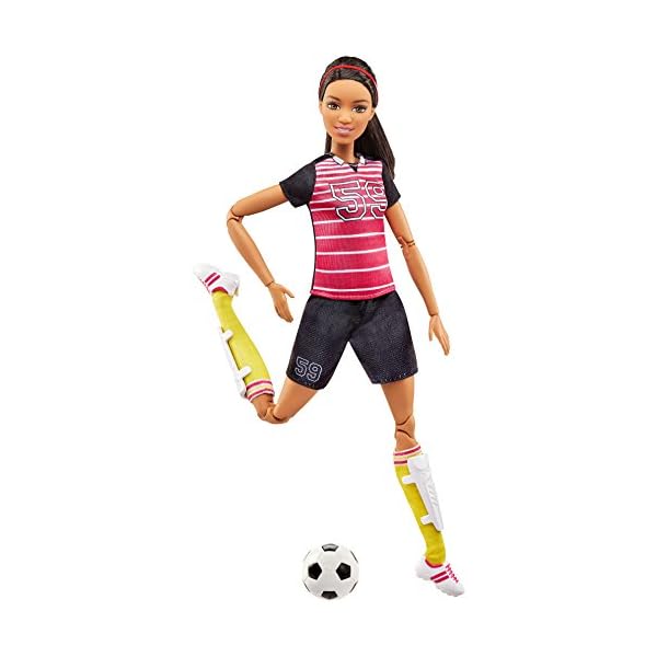 Mattel Barbie FCX82 Made to Move Fußballspielerin (brünett) Puppe – Bild 3