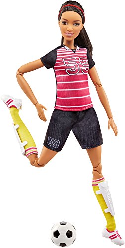 Mattel Barbie FCX82 Made to Move Fußballspielerin (brünett) Puppe – Bild 3