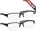 Black Computer Reading Glasses 0.00 _ Protect Your Eyes Against Eye Strain, Fatigue and Dry Eyes from Digital Gear with Anti Blue Light, Anti UV, Anti Glare, and are Anti Reflective