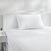 Amazon Basics Queen Pillowcase with Zipper, 100% Cotton Hypoallergenic, Pillow Protector, White (31 x 21 Inches), Pillows Not Included