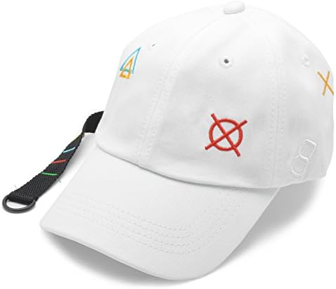 Unisex Women's Men's Fashion 6 Panel Geometric Embroidery Embroidered Cotton Twill Adjustable Baseball Cap Plain Long Embroidered Nylon Band Adjustable Hat 4 Colors