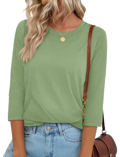YUCOLEN Womens 3/4 Sleeve T Shirt