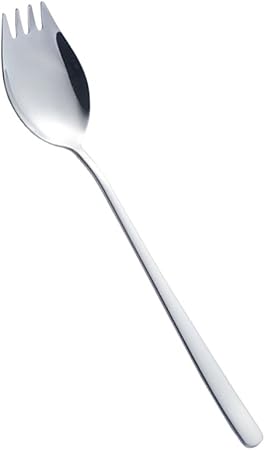 Silber Zengbuks 3 In 1 Edelstahl Gabel Loffel Spork Besteck Utensil Combo Multifunktions Kuche Camping Wandern Outdoor Picknickzubehor Campingkuche Besteck