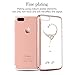 KINGXBAR for Apple iPhone 8 Plus Case,iPhone 7 Plus Case,Bling Diamond Crystals from Swarovski Element,Fashion Hard PC Transparent Sparkly Cover for Christmas Party