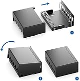 deleyCON 6 Port Patch Panel 1U STP CAT6a Keystone Jacks Black Network LAN DSL view 4