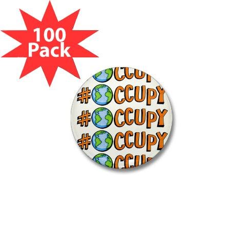 Hashtag Occupy Global Wall Street Protest OWS WE ARE THE 99% on 1 inch Mini Pinback Button 100-PACK