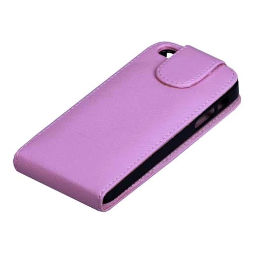 Po Premium Pink Anti Scratch Pu Leather Pouch Cover Elegant Design for Iphone 5