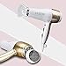 VASLON 1875W Lightweight Negative Ions Hair Blow Dryer with Concentrator Nozzle 2 Speed and 3 Heat Settings Cool shot button DC Motor White (White)