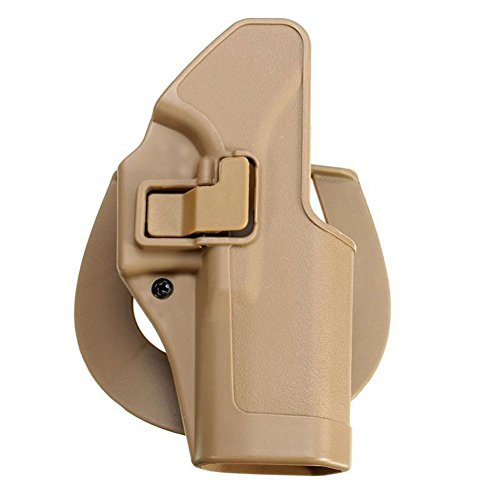 LTY Quick Tactical CQC Right Hand Paddle Pistol Holster for Glock 17 19 (FDE Desert Tan)