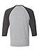 Hanes Unisex X-Temp Performance Baseball Tee, L, Light Steel/Charcoal Heather