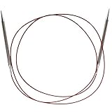 ChiaoGoo Red Lace Circular 60-inch (150cm) Stainless Steel Knitting Needle; Size US 8 (5mm) 7060-8
