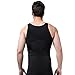 Surker Mens Slimming Body Shaper Vest Shirt Abs Abdomen Slim(Black, Medium)