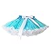 BUENOS NINOS Girl's Mix-Color Dance Tutus Chiffon Pettiskirt Blue with White Ruffle Size 5-6T