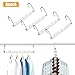 Closet Space Saving Hangers for Clothes Pants- 10.5 Inch Metal Wonder Hangers Stainless Steel Magic Cascading Hanger Updated Hook Design Closet Organizer Hanger
