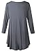 LARACE 3/4 Sleeve Shirts for Women Plus Size Tunic Dressy Top Loose Fit Flare T-Shirt(1X, Deep Gray)