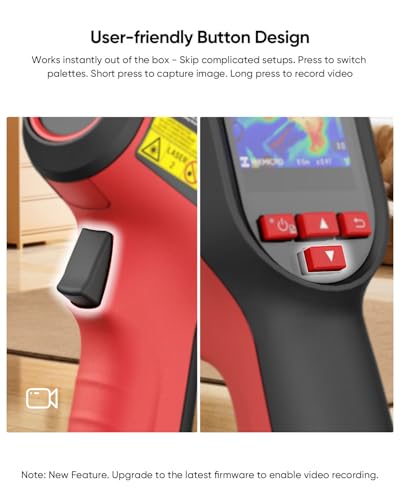 HIKMICRO E02 Thermal Camera with Visual Camera,Smart Scenes Detection,240*240 SuperIR,96x96 IR Resolution,Handheld Thermal Imaging Camera with Laser Pointer, 20Hz Infrared Thermal Imager,-20℃ to 400℃