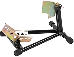 Amazon Com Motorcycle Wheel Chock Heavy Duty Front Wheel Parking Rack Wheel Guide Stand Holder For 17 21 Width Wheels Automotive